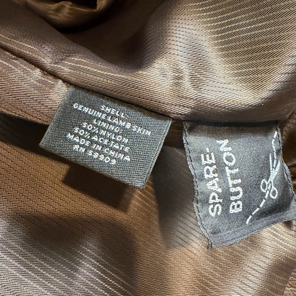 Roundtree & Yorke XL Brown Leather Blazer Coat Classic Notch Lapel Men’s Jacket - Picture 5 of 12